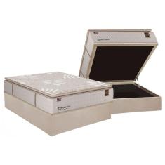 Conjunto Box Baú Casal: Colchão Molas Sealy LFK Sealy Royal Comfort Plus + Base CRC Suede Clean (138x188)