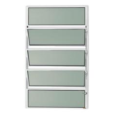 Janela de Alumínio Basculante 100x100cm Vidro Mini Boreal Master Brima