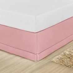 Saia Box Cama Queen Size Algodão Percal 200 Fios Ponto Palito - Rafalo