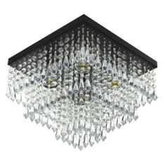 Lustre De Cristal Acrilico Sweetcrillic 30x30 Preto Lindo! - MARRYLUZ