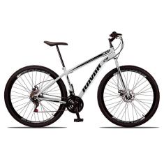 Bicicleta Bike Aço 21 Marchas Velocidades Aro 29 Branco