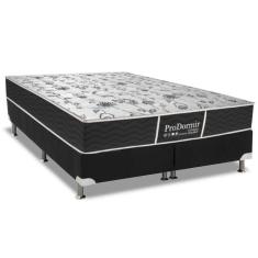 Cama Box King: Colchão Molas Probel Bonnel ProDormir Sleep + Base CRC Suede Black(193x203)