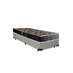 Cama Box Solteiro Colchão Espuma D28 Oriental Preto Ducci + Box Sintét
