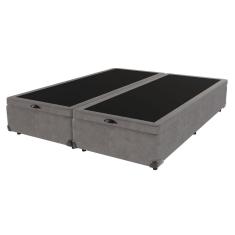 Base Box Baú Queen Cinza De Madeira 158cm Kazamix