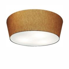 Plafon Cone Md-3004 Cúpula Em Tecido 15/50x40cm Palha - Bivolt