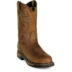 ROCKY Bota original Ride Branson Steel Toe impermeável Western, Cavalo azteca Crazy Horse, 13 Wide