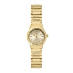 Relógio Feminino De Pulso Condor Dourado Pequeno Ajustável-Unissex