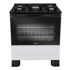 Fogão a Gás de Piso 5 Bocas Bivolt MUELLER MFV5BF Mesa de Vidro Temperado Branco