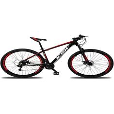 BICICLETA KSW XLT 100 21V SHIMANO RODA LIVRE ARO 29 FREIO A DISCO TAMANHO 19