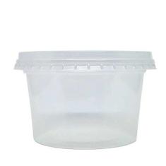 Pote Plástico Descartável Sobretampa 380ml 25und Rioplastic