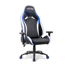 Cadeira Gamer Pctop Premium Se1020 Azul E Branca