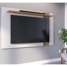 Painel para TV até 70 Polegadas Extensível Leme Colibri - Off White Matte/Freijo