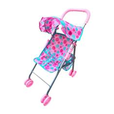 Carrinho de Boneca - Bolas - Passeio Divertido - Cobertura - DM Toys