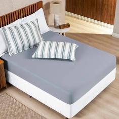 Jogo de Lençol Solteiro Marin Malha 100% Algodão 2 Peças