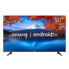 Smart TV 50" 4K Full HD AIWA 50BL02A com Android TV, Dolby Áudio, HDR10+, Wi-fi, Bluetooth, Comando de Voz, Blue Protect e Borda Ultrafina