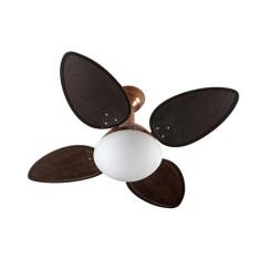 Ventilador de Teto Jet Pétalo Venti-delta Cobre 4Pás Rattan Chocolate 