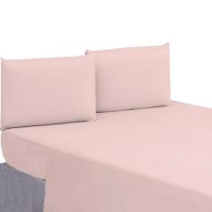 Lençol Casal Padrão Sem Elástico Percal 200 Fios 100% Algodão Cama Box