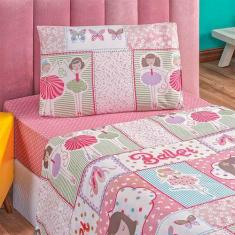 Jogo De Lençol Estampado Solteiro Infantil Bouti Kids 03 Peças - Bia E