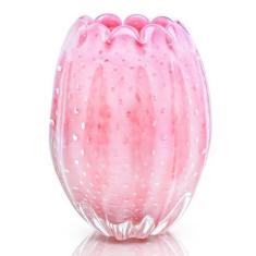 Vaso Em Cristal Murano Rosa - São Marcos