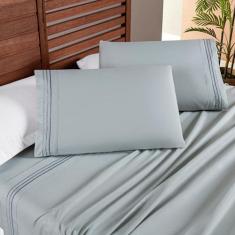 Cama Posta Solteiro Cherry Lençol 200 Fios Bordado 3 Pçs ALLEGRA - De 