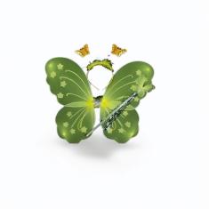 Kit Fantasia Asa de Borboleta Varinha Carnaval Verde