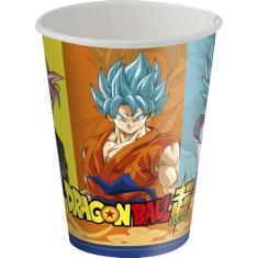 Copo Papel 200Ml Dragon Ball - Embalagem com 8 unidades.