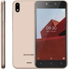 Smartphone Multilaser e, 32GB, 5, Android 8.1, Câmera 5MP, Dourado
