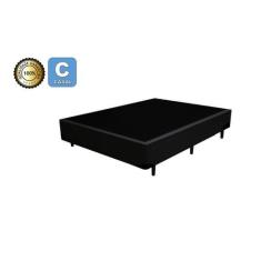 Cama Box Casal 138 Bello Box - Tecido Sintético Preto, 3 meses