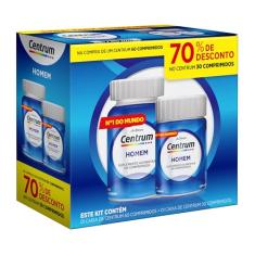 Centrum Homem Multivitaminico Diário com Magnésio, Vitamina D e Vitamina B12, Leve 90 Comprimidos e Pague 60