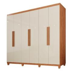 Guarda-Roupa Casal 100% MDF 6 Portas e 4 Gavetas Espanha - Tudo de Móv