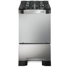 Fogão Mueller 4 bocas Decorato Vetro Inox com mesa de vidro