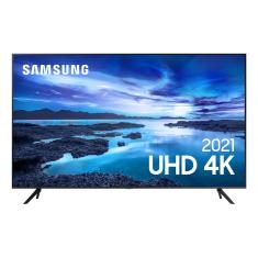 Smart TV 58" Samsung HDR 4K 58AU7700, Processador Crystal - Preto