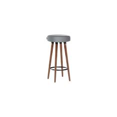 Banqueta Moderna Alta Roma Slim Cinza 70cm