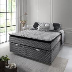 Kit Box Colchão Porto + Base Baú Coimbra Casal Estofama