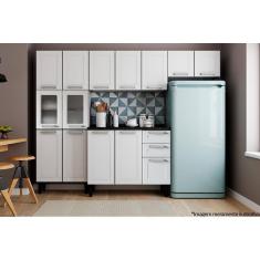 Kit de Cozinha Completa 4 Peças Múltipla  (2 Armários + 1 Balcão + 1 Paneleiro) C4P85 Branco - Bertolini