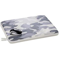 Combo Mini Mouse sem fio Logitech M187 com Conexão USB e Pilha Inclusa e Capa para Notebook até 14' - Preto