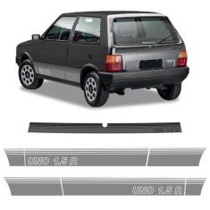Faixa Fiat Uno 1.5 R 1989 Adesivo Modelo Original Grafite - SPORTINOX