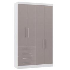 Guarda Roupa Modulado 134,50cm 4 Portas e 4 Gavetas Alpes Luciane Móve