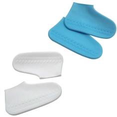 Kit 2 Pares Protetor Silicone Chuva Tênis Waterproof Shoe - Importado