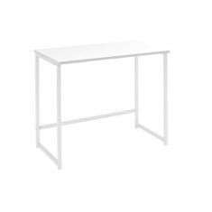 Escrivaninha Office Branca Base Aço Branco 75x80x45 cm Daf