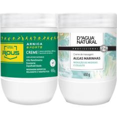 Kit massagem relaxante algas marinhas arnica sports  dágua natural - D