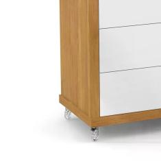 Cômoda Infantil Tutto New 4 Gavetas - Matic Móveis Freijó/Branco Soft