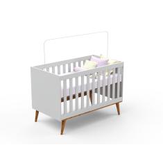 Berço Americano Ludmila Branco Bétula - Carolina Baby