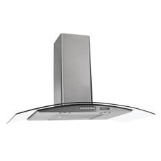 Coifa de Parede 90cm Vidro Curvo Duto Slim Nardelli, Inox, 110V