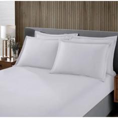 Jogo De Cama Buettner Casal Malha Liso 3 Peças Image Branco