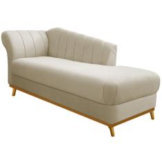 Diva Recamier Vanessa 160Cm Lado Direito Linho Cor Bege