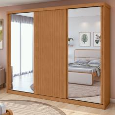 Guarda-roupa Ollie 3 Portas 6 Prateleiras 6 Gavetas Amêndoa Clean-off White-amêndoa Clean