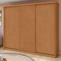 Guarda-roupa Ollie 3 Portas 6 Gavetas 6 Prateleiras Amêndoa Clean-off White-amêndoa Clean