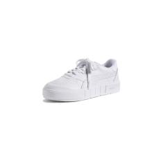 PUMA Tênis feminino Cali Court com cadarço casual - branco, Branco, 35