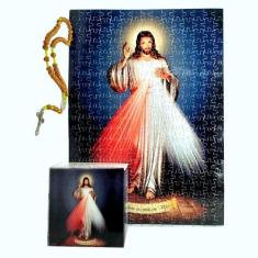 Quadro Quebra-Cabeça Jesus Misericordioso 300 Peças - Reidopendrive